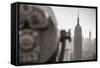 Empire State Building (One World Trade Center Behind), Manhattan, New York City, New York, USA-Jon Arnold-Framed Stretched Canvas