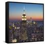 Empire State Building (One World Trade Center Behind), Manhattan, New York City, New York, USA-Jon Arnold-Framed Stretched Canvas