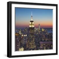 Empire State Building (One World Trade Center Behind), Manhattan, New York City, New York, USA-Jon Arnold-Framed Photographic Print