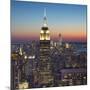 Empire State Building (One World Trade Center Behind), Manhattan, New York City, New York, USA-Jon Arnold-Mounted Photographic Print