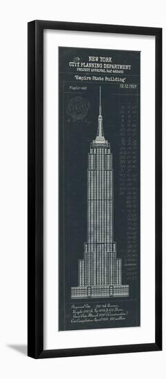 Empire State Building Plan-The Vintage Collection-Framed Giclee Print