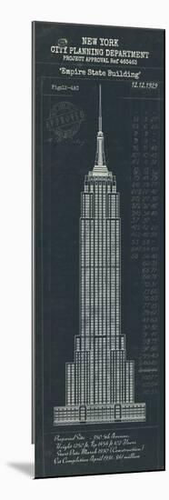 Empire State Building Plan-The Vintage Collection-Mounted Giclee Print