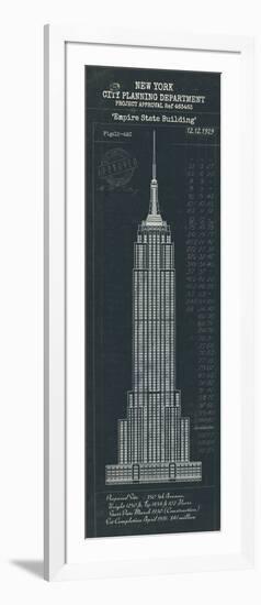 Empire State Building Plan-The Vintage Collection-Framed Giclee Print