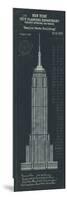 Empire State Building Plan-The Vintage Collection-Mounted Giclee Print