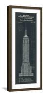 Empire State Building Plan-The Vintage Collection-Framed Giclee Print