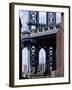 Empire State Building Seen Through the Manhattan Bridge, Brooklyn, New York, New York State, USA-Yadid Levy-Framed Photographic Print