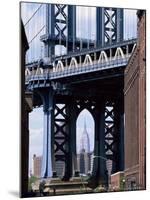 Empire State Building Seen Through the Manhattan Bridge, Brooklyn, New York, New York State, USA-Yadid Levy-Mounted Photographic Print