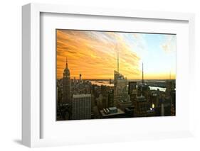 Empire State Building - Sunset - Manhattan - New York City - United States-Philippe Hugonnard-Framed Photographic Print