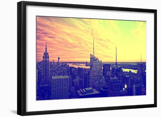 Empire State Building - Sunset - Manhattan - New York City - United States-Philippe Hugonnard-Framed Photographic Print