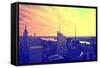 Empire State Building - Sunset - Manhattan - New York City - United States-Philippe Hugonnard-Framed Stretched Canvas