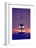 Empire State Building - Sunset - Manhattan - New York City - United States-Philippe Hugonnard-Framed Photographic Print