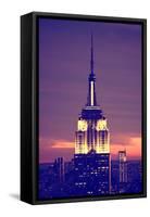 Empire State Building - Sunset - Manhattan - New York City - United States-Philippe Hugonnard-Framed Stretched Canvas