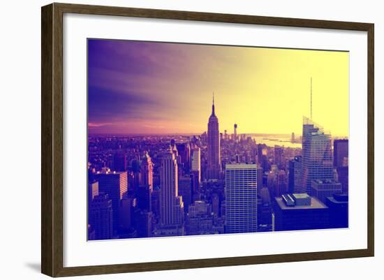 Empire State Building - Sunset - Manhattan - New York City - United States-Philippe Hugonnard-Framed Photographic Print