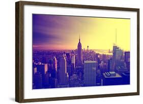 Empire State Building - Sunset - Manhattan - New York City - United States-Philippe Hugonnard-Framed Photographic Print