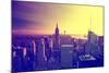 Empire State Building - Sunset - Manhattan - New York City - United States-Philippe Hugonnard-Mounted Photographic Print