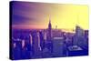 Empire State Building - Sunset - Manhattan - New York City - United States-Philippe Hugonnard-Stretched Canvas