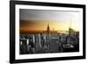 Empire State Building - Sunset - Manhattan - New York City - United States-Philippe Hugonnard-Framed Photographic Print