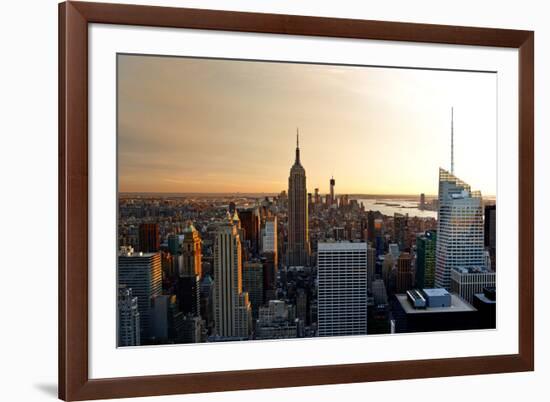 Empire State Building - Sunset - Manhattan - New York City - United States-Philippe Hugonnard-Framed Photographic Print