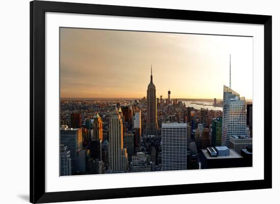 Empire State Building - Sunset - Manhattan - New York City - United States-Philippe Hugonnard-Framed Photographic Print