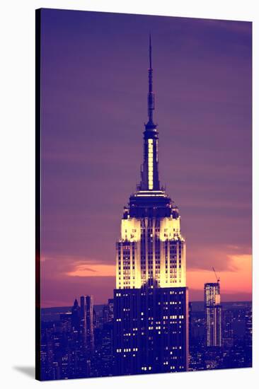 Empire State Building - Sunset - Manhattan - New York City - United States-Philippe Hugonnard-Stretched Canvas