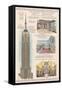 Empire State Building Technical-Lantern Press-Framed Stretched Canvas