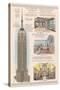 Empire State Building Technical-Lantern Press-Stretched Canvas