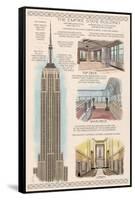 Empire State Building Technical-Lantern Press-Framed Stretched Canvas