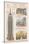 Empire State Building Technical-Lantern Press-Stretched Canvas