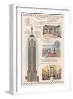 Empire State Building Technical-Lantern Press-Framed Art Print