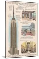 Empire State Building Technical-Lantern Press-Mounted Art Print