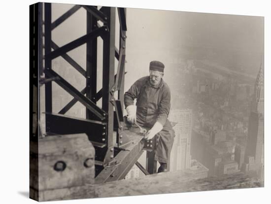 Empire State Building under Construction, 1930 (Gelatin Silver Print)-Lewis Wickes Hine-Stretched Canvas