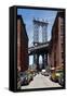 Empire State Building Underneath Brooklyn Bridge from DUMBO, Brooklyn-null-Framed Stretched Canvas