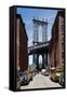 Empire State Building Underneath Brooklyn Bridge from DUMBO, Brooklyn-null-Framed Stretched Canvas