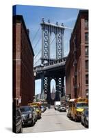Empire State Building Underneath Brooklyn Bridge from DUMBO, Brooklyn-null-Stretched Canvas