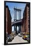 Empire State Building Underneath Brooklyn Bridge from DUMBO, Brooklyn-null-Framed Photo