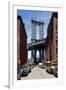 Empire State Building Underneath Brooklyn Bridge from DUMBO, Brooklyn-null-Framed Photo