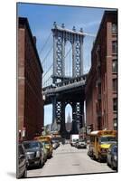 Empire State Building Underneath Brooklyn Bridge from DUMBO, Brooklyn-null-Mounted Photo