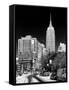 Empire State Building View in Winter-Philippe Hugonnard-Framed Stretched Canvas