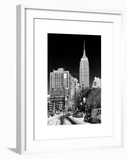 Empire State Building View in Winter-Philippe Hugonnard-Framed Art Print