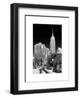 Empire State Building View in Winter-Philippe Hugonnard-Framed Art Print