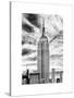 Empire State Building, White Frame, Full Size Photography, Manhattan, New York -Us-Philippe Hugonnard-Stretched Canvas