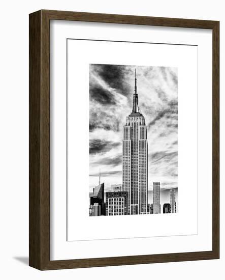 Empire State Building, White Frame, Full Size Photography, Manhattan, New York -Us-Philippe Hugonnard-Framed Art Print