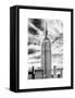 Empire State Building, White Frame, Full Size Photography, Manhattan, New York -Us-Philippe Hugonnard-Framed Stretched Canvas