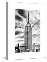 Empire State Building, White Frame, Full Size Photography, Manhattan, New York -Us-Philippe Hugonnard-Stretched Canvas