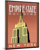 Empire State Building-Brian James-Mounted Art Print