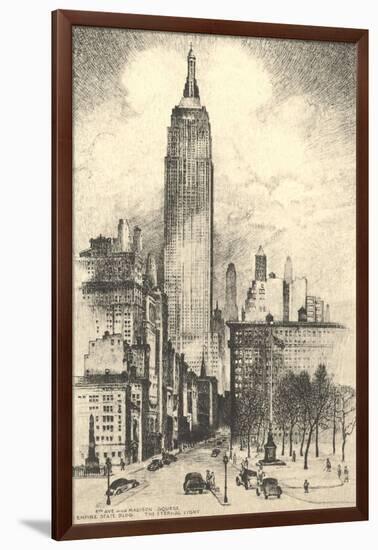 Empire State Building-null-Framed Art Print