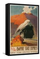 Empire State Express Sleek Train-null-Framed Stretched Canvas