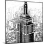 Empire State Sketch-Shelley Lake-Mounted Art Print