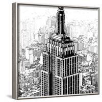 Empire State Sketch-Shelley Lake-Framed Art Print
