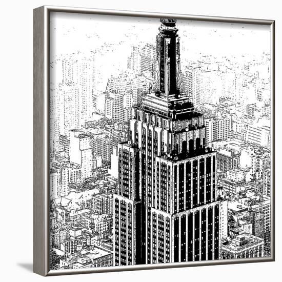 Empire State Sketch-Shelley Lake-Framed Art Print